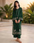 Maria | Premium Embroidered Unstitched Dhanak 2PC Suit | Bottle Green