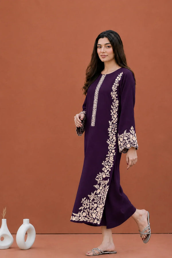 Inaya | Premium Embroidered Unstitched Dhanak 2PC Suit