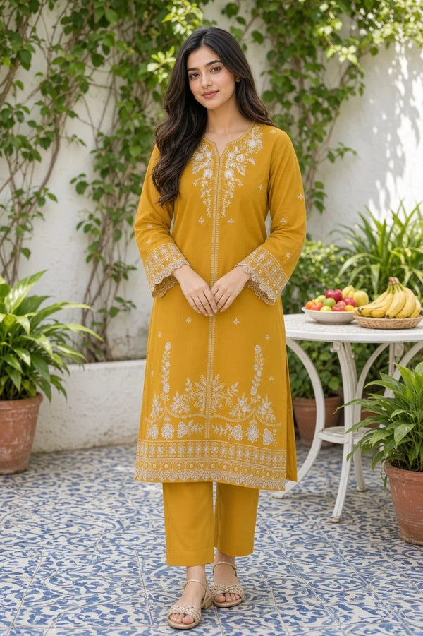 Aita | Premium Embroidered Unstitched Dhanak 2PC Suit