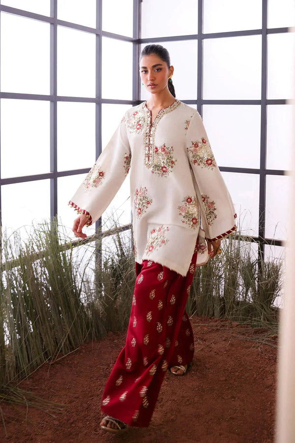Eshal | Premium Embroidered Unstitched Dhanak 2PC Suit