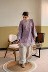 Kashaf | Premium Embroidered Unstitched Dhanak 2PC Suit | Light Purple