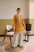 Kashaf | Premium Embroidered Unstitched Dhanak 2PC Suit | Mustard Golden