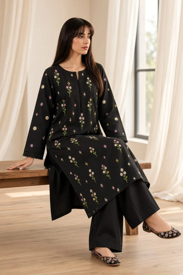Kiran | Premium Embroidered Unstitched Dhanak 2PC Suit