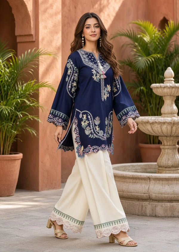 Laraib | Premium Embroidered Unstitched Dhanak 2PC Suit