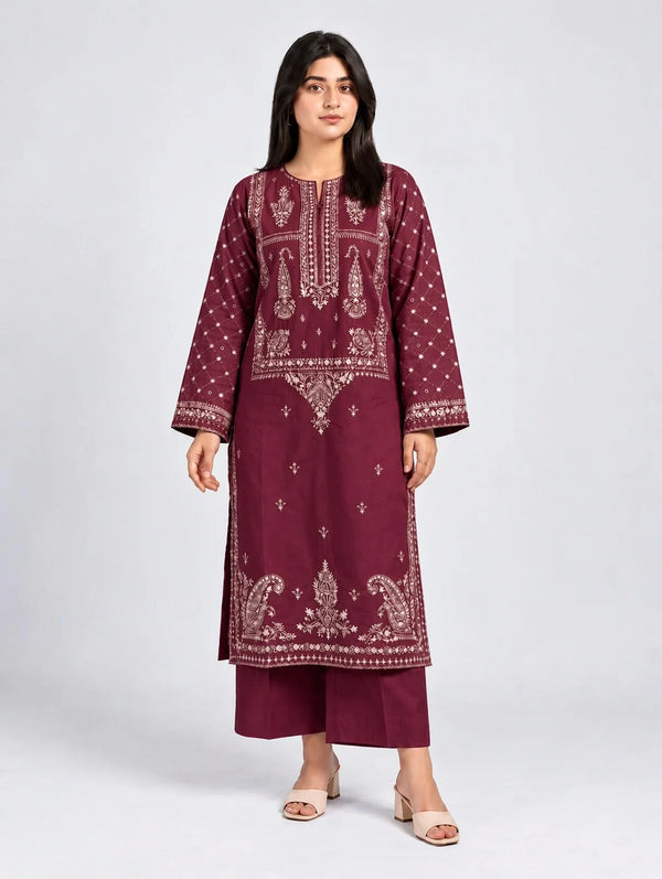 Mahnoor | Premium Embroidered Unstitched Dhanak 2PC Suit