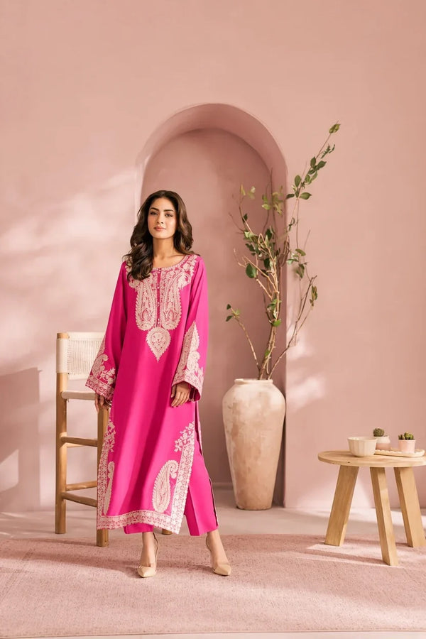Mahveen | Premium Embroidered Unstitched Dhanak 2PC Suit