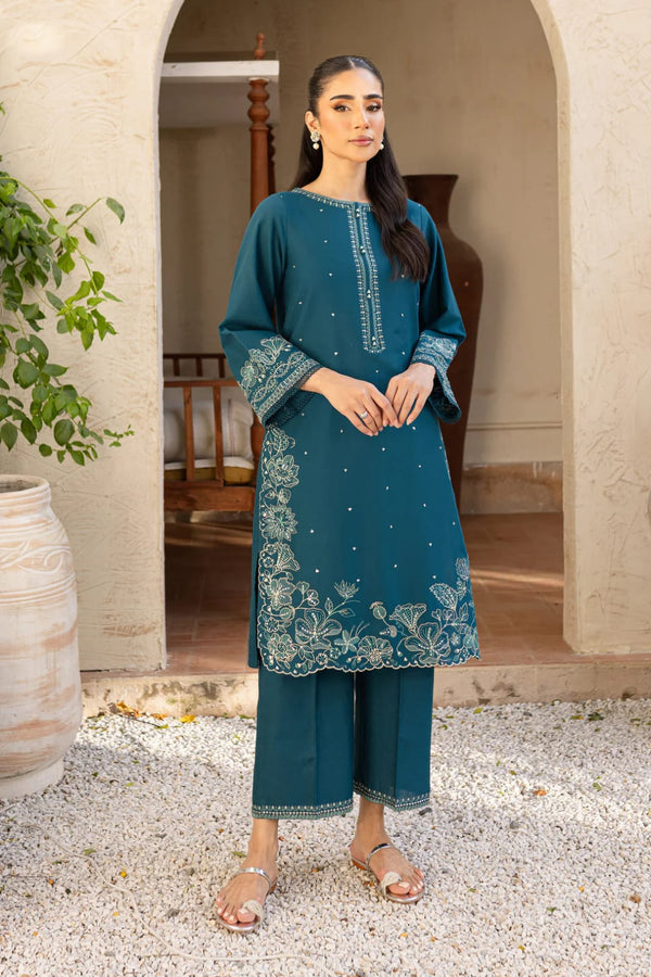 Wania-✦-Premium Unstitched Dhanak Embroidered 2pc Suit
