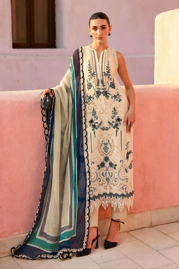 Sehar | Premium Embroidered Unstitched Lawn 3PC Suit