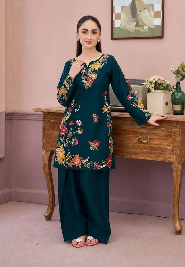 Feroza | Premium Embroidered Unstitched Dhanak 2PC Suit