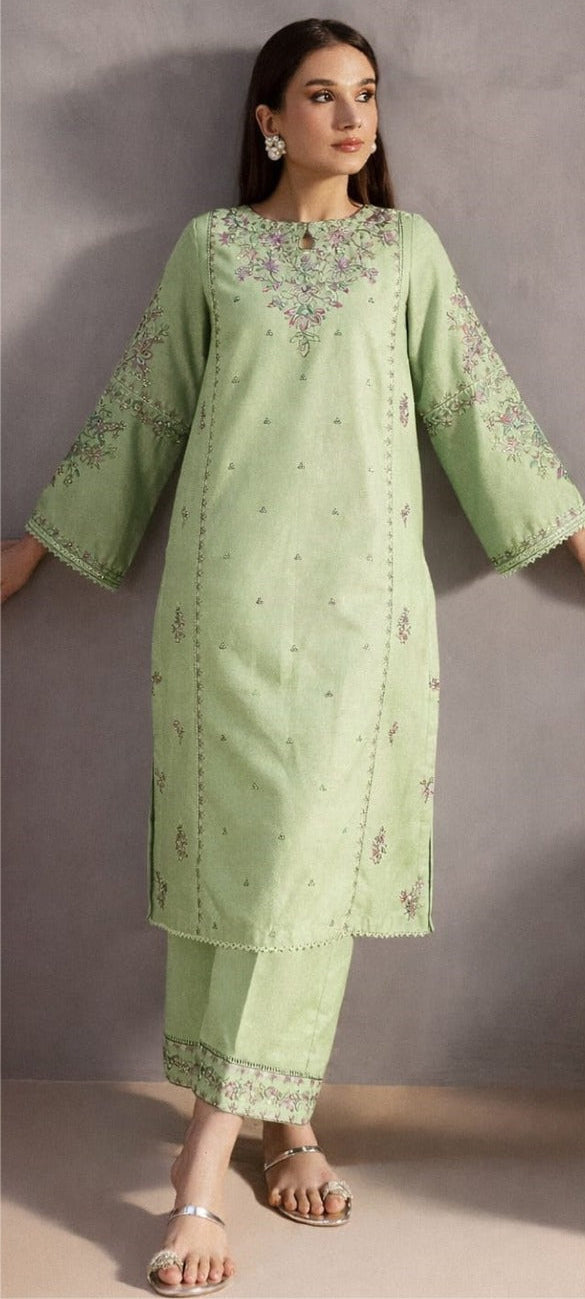 GULMINAY  5807 - EMBROIDERY 2PC LAWN DRESS