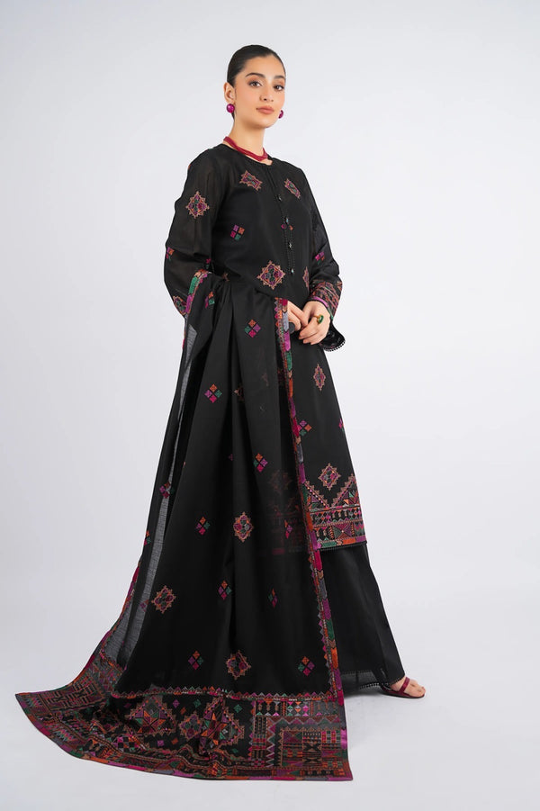 Nafeesa | Premium Embroidered Unstitched Dhanak 3PC Suit