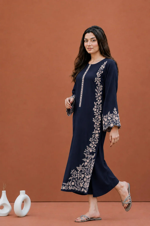 Inaya | Premium Embroidered Unstitched Dhanak 2PC Suit