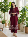 Ambar | Premium Embroidered Unstitched Dhanak 2PC Suit
