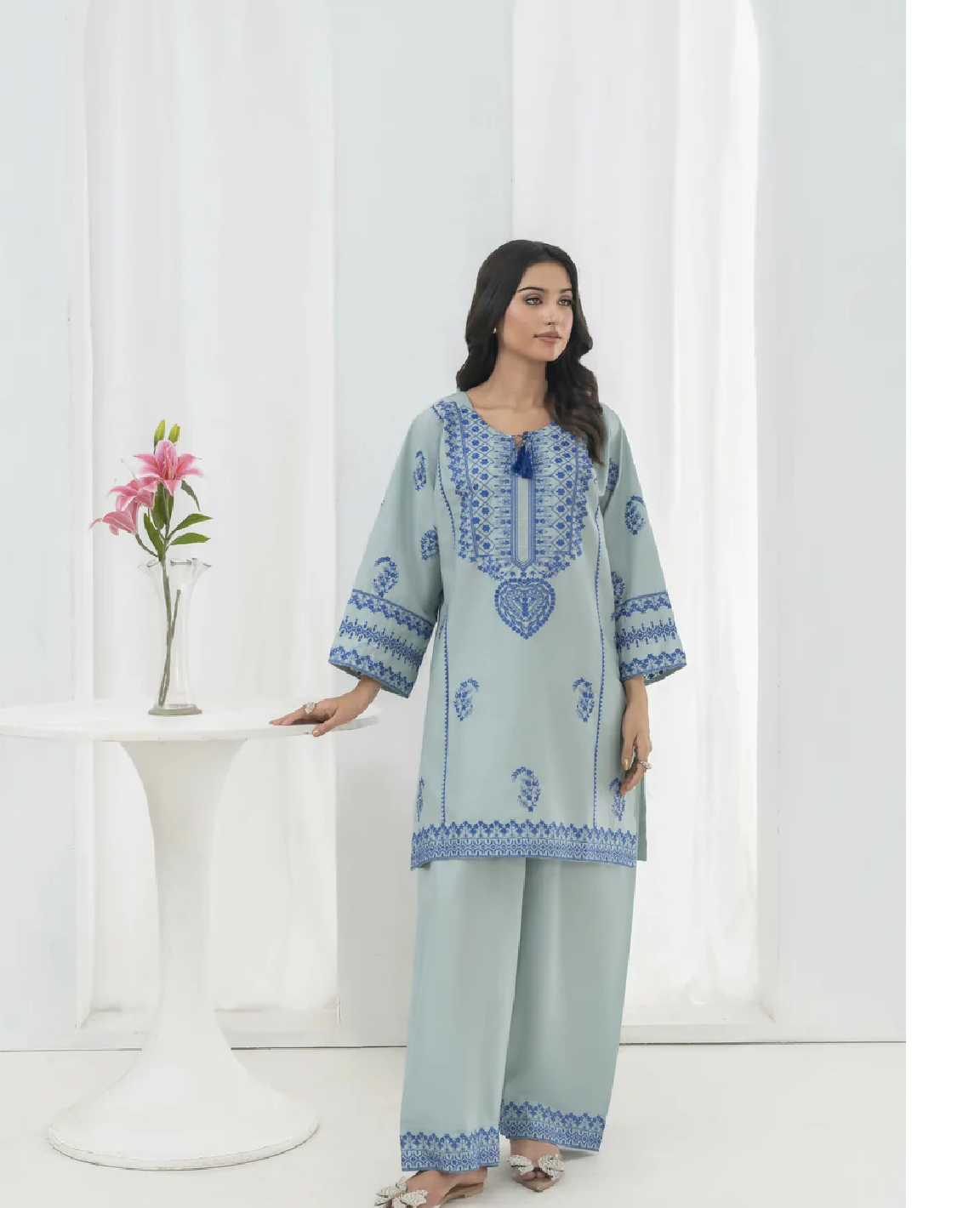 GULMINAY 3247 - EMBROIDERY 2PC LAWN DRESS