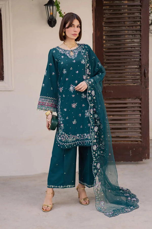 Mahal | Premium Embroidered Unstitched Lawn 3PC Suit