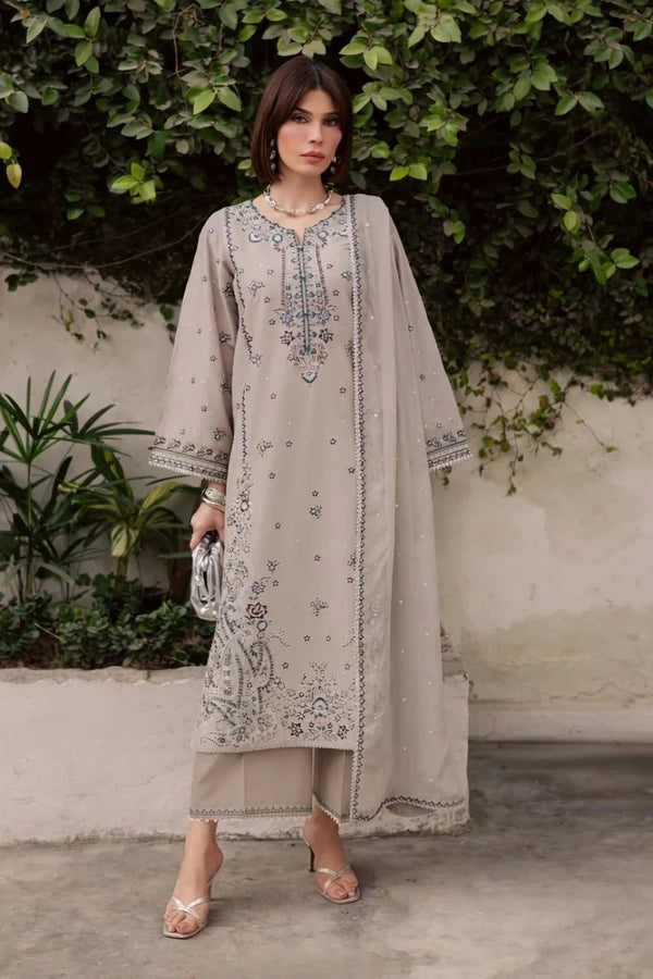 Dasht | Premium Embroidered Unstitched Lawn 3PC Suit