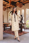 Maria B-Women's Premium Embroidered Lawn 2-Piece Suit – Skin | Unstitched
