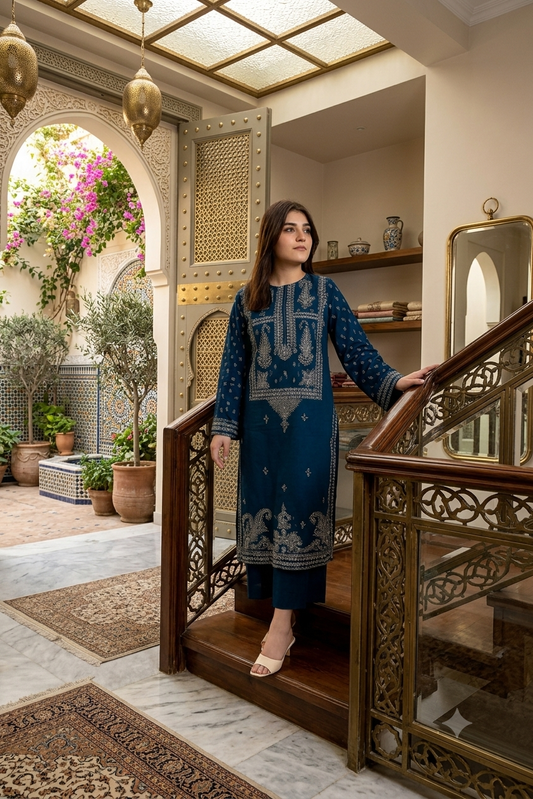 Mahnoor - Unstiched Embroidered 2PC Lawn