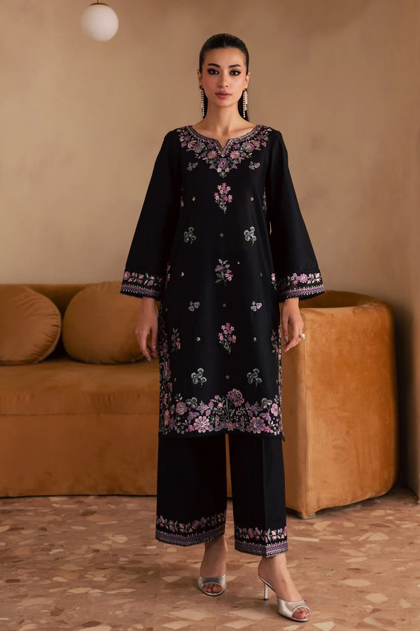 Noore-✦-Premium Unstitched Dhanak Embroidered 2pc Suit