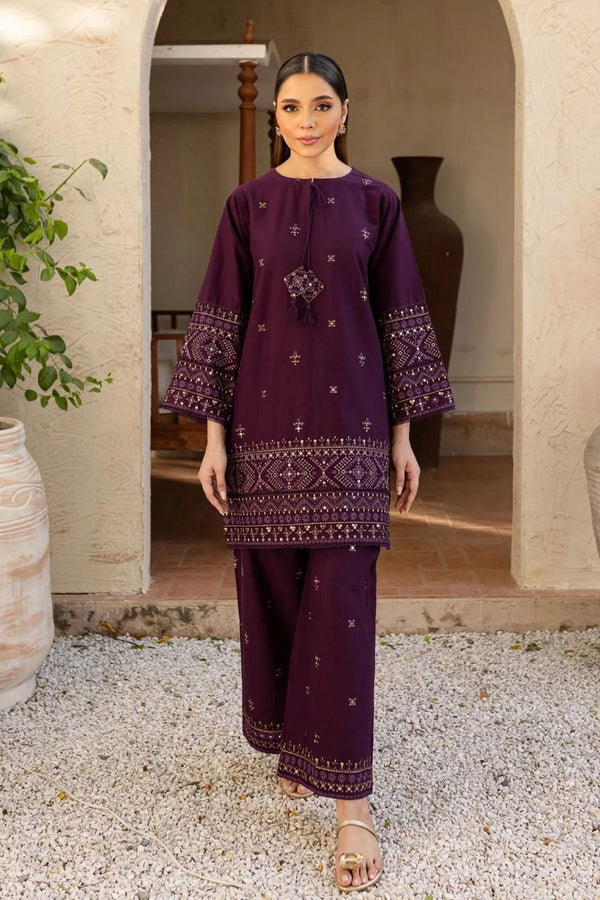 Zavia | Premium Embroidered Unstitched Dhanak 2PC Suit